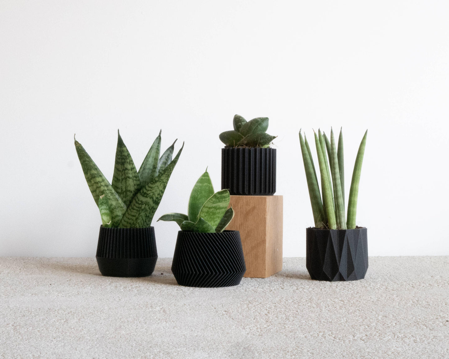 Set di 4 fioriere da interno — Oslo Origami Kobe Stockholm