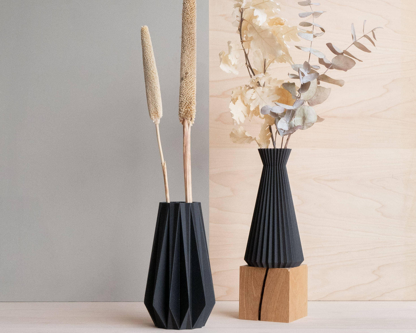 Vaso origami - Perfetto per fiori secchi: Naturale / 15 cm. - EMME DESIGN