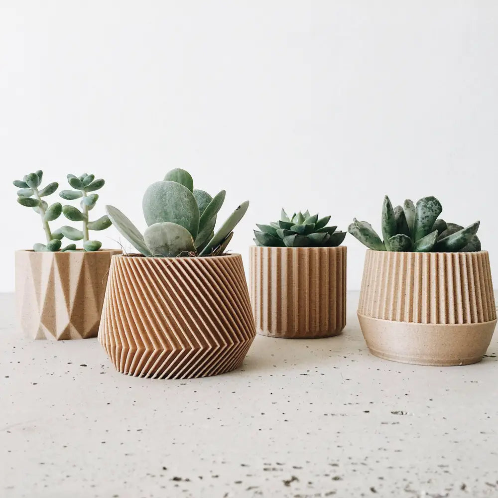 Set di 4 fioriere da interno — Oslo Origami Kobe Stockholm
