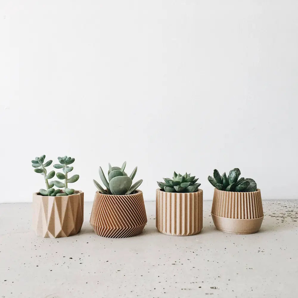 Set di 4 fioriere da interno — Oslo Origami Kobe Stockholm