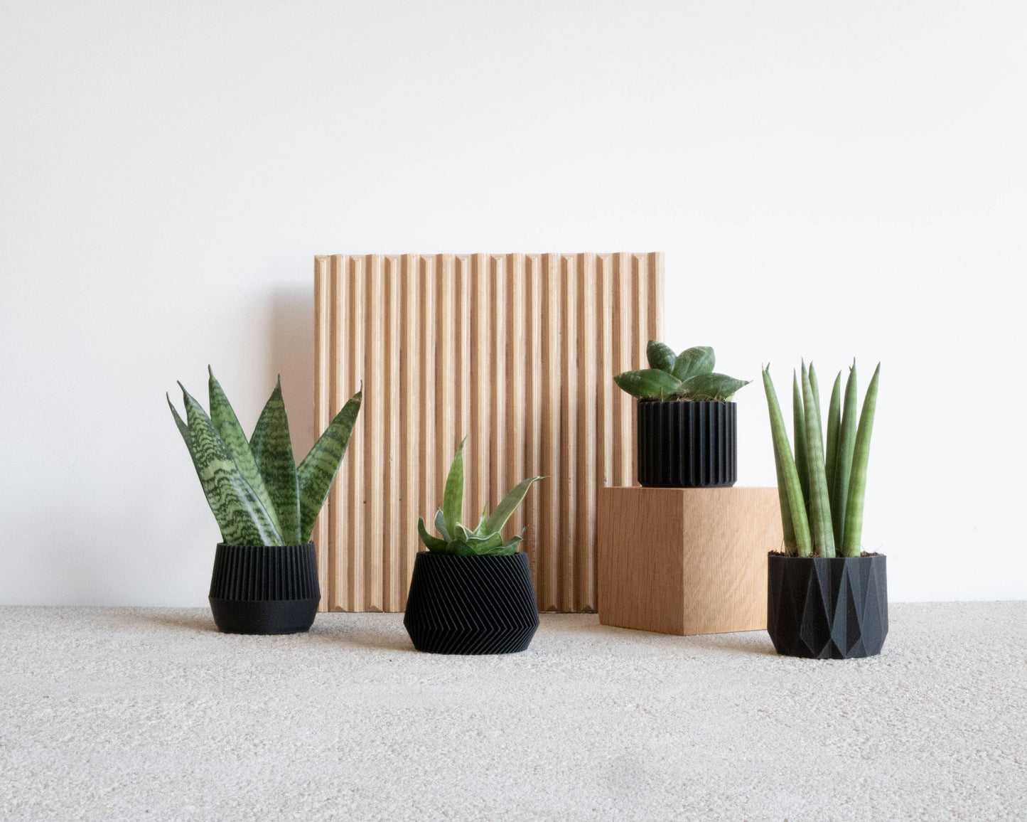 Set di 4 fioriere da interno — Oslo Origami Kobe Stockholm