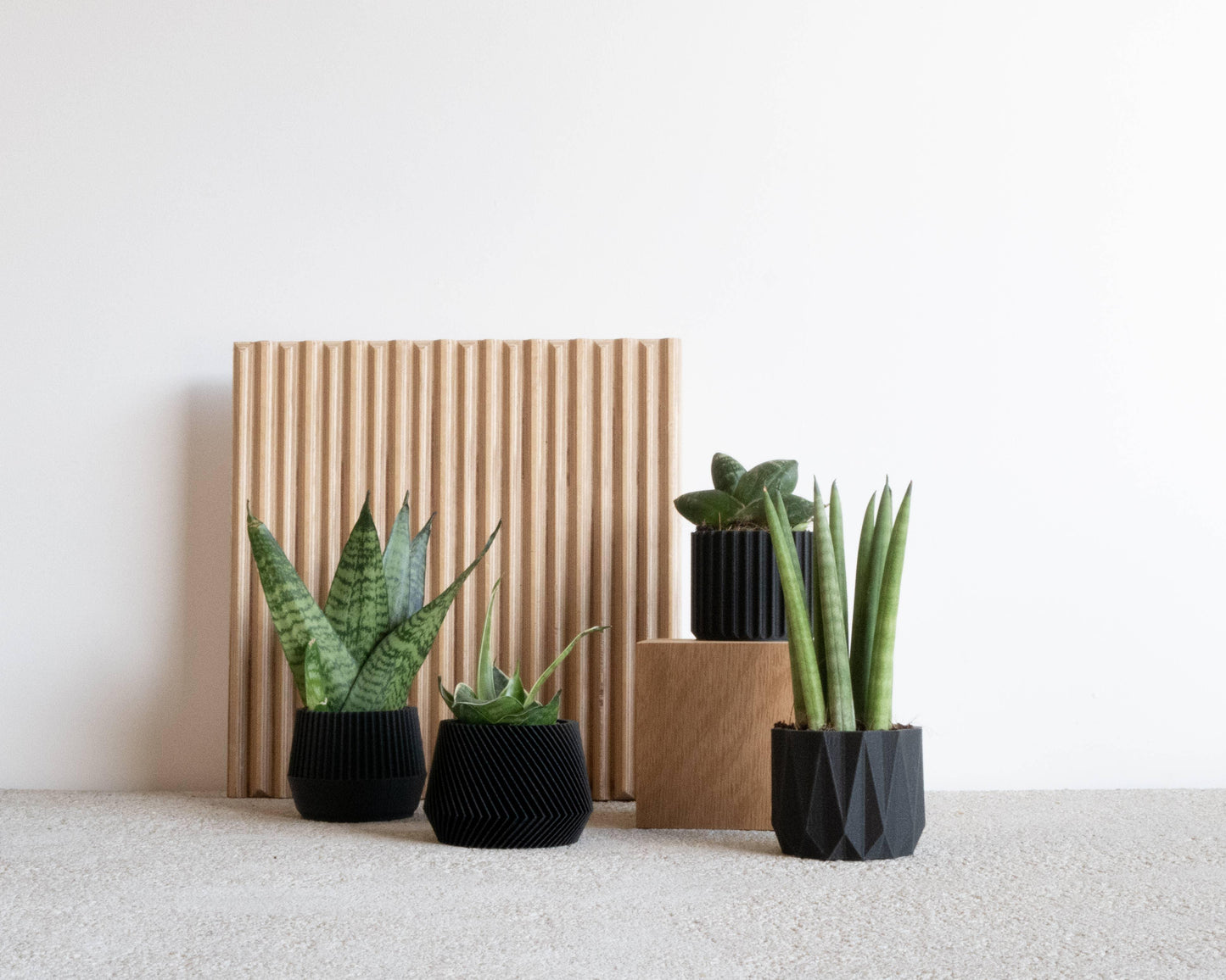 Set di 4 fioriere da interno — Oslo Origami Kobe Stockholm