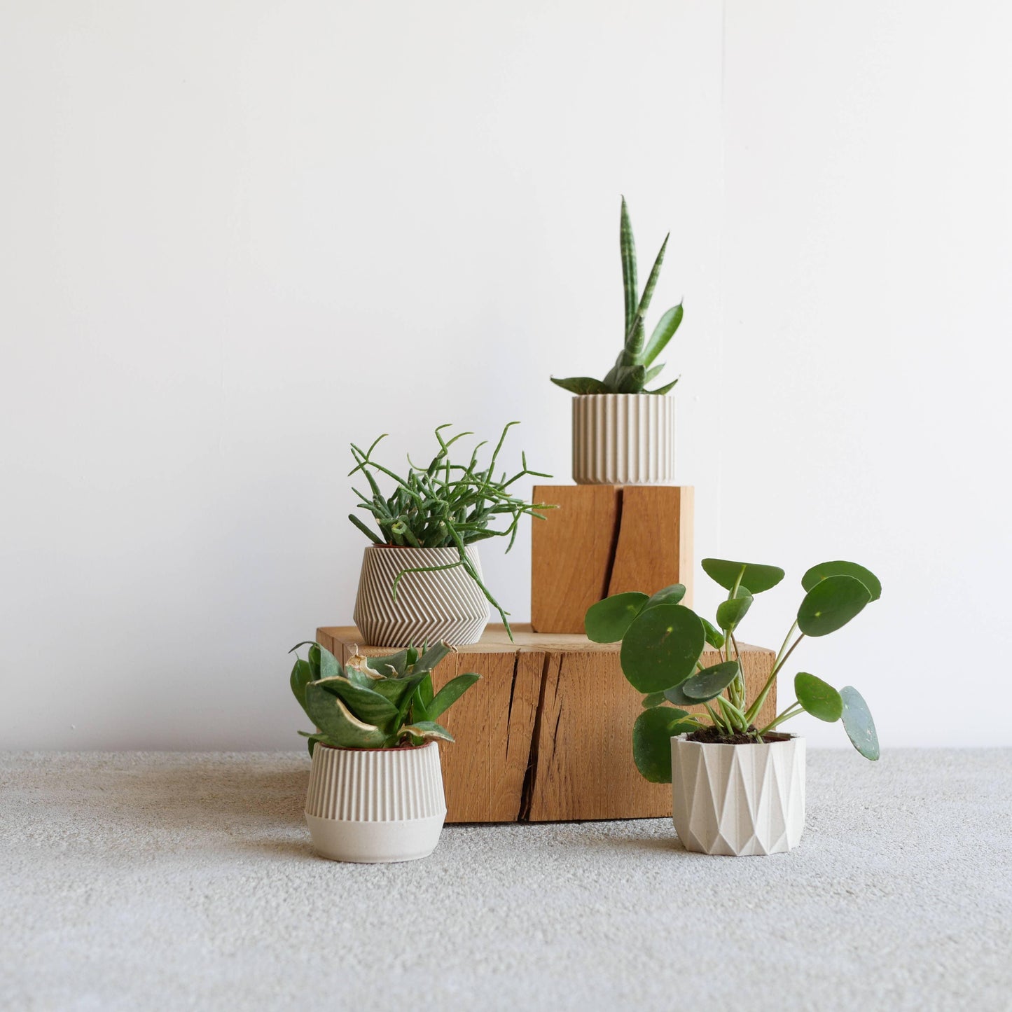 Set di 4 fioriere da interno — Oslo Origami Kobe Stockholm