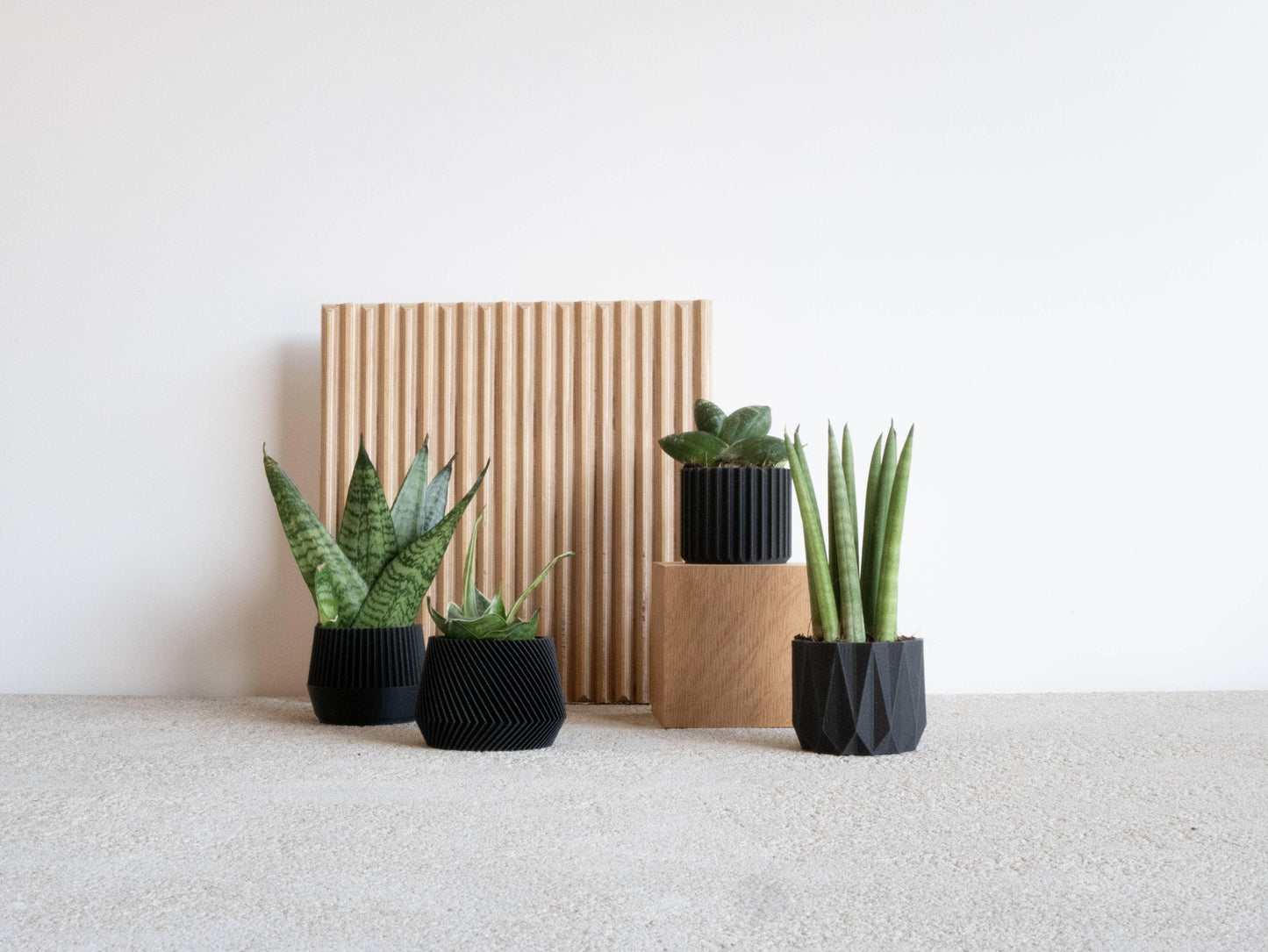 Set di 4 fioriere da interno — Oslo Origami Kobe Stockholm