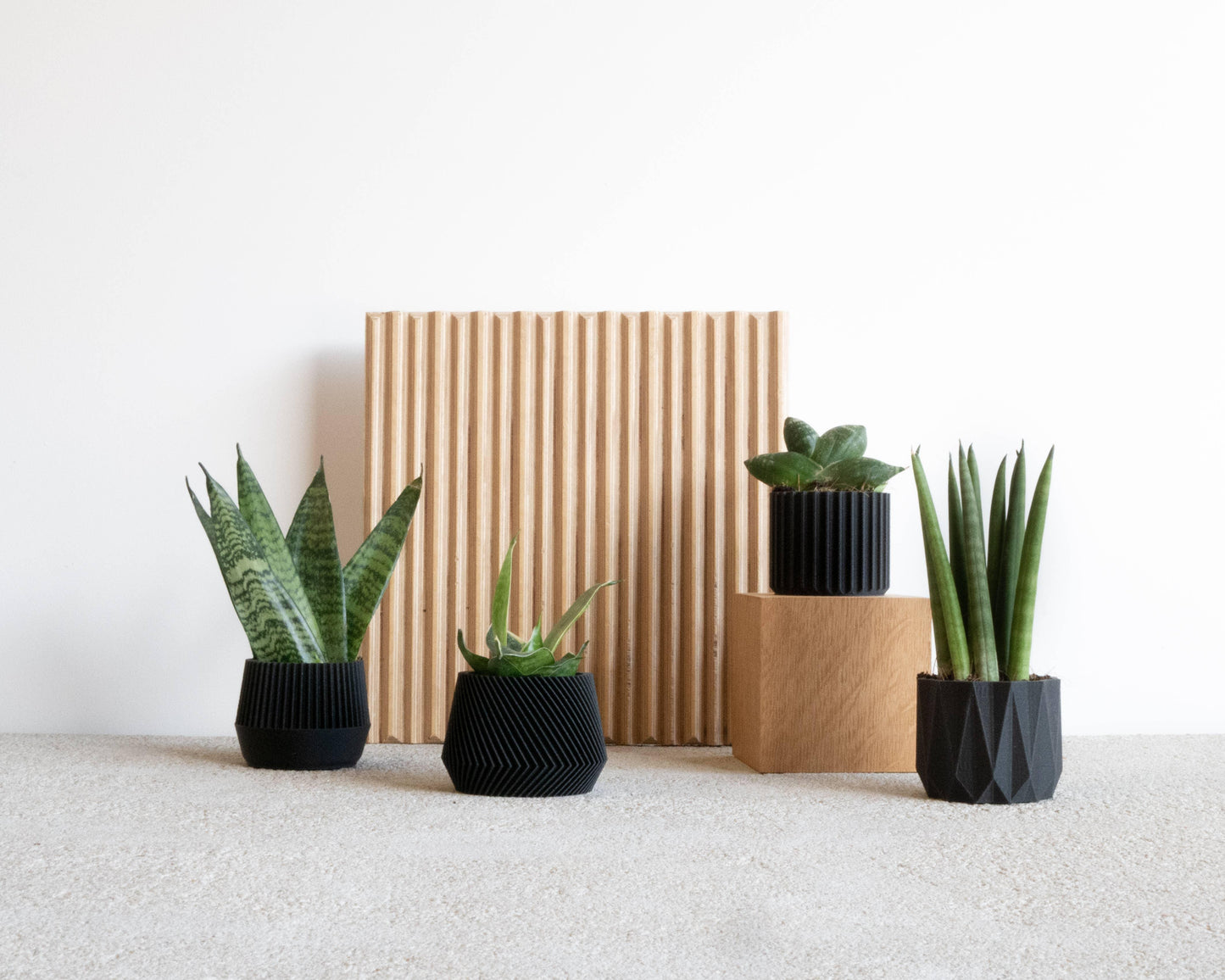 Set di 4 fioriere da interno — Oslo Origami Kobe Stockholm