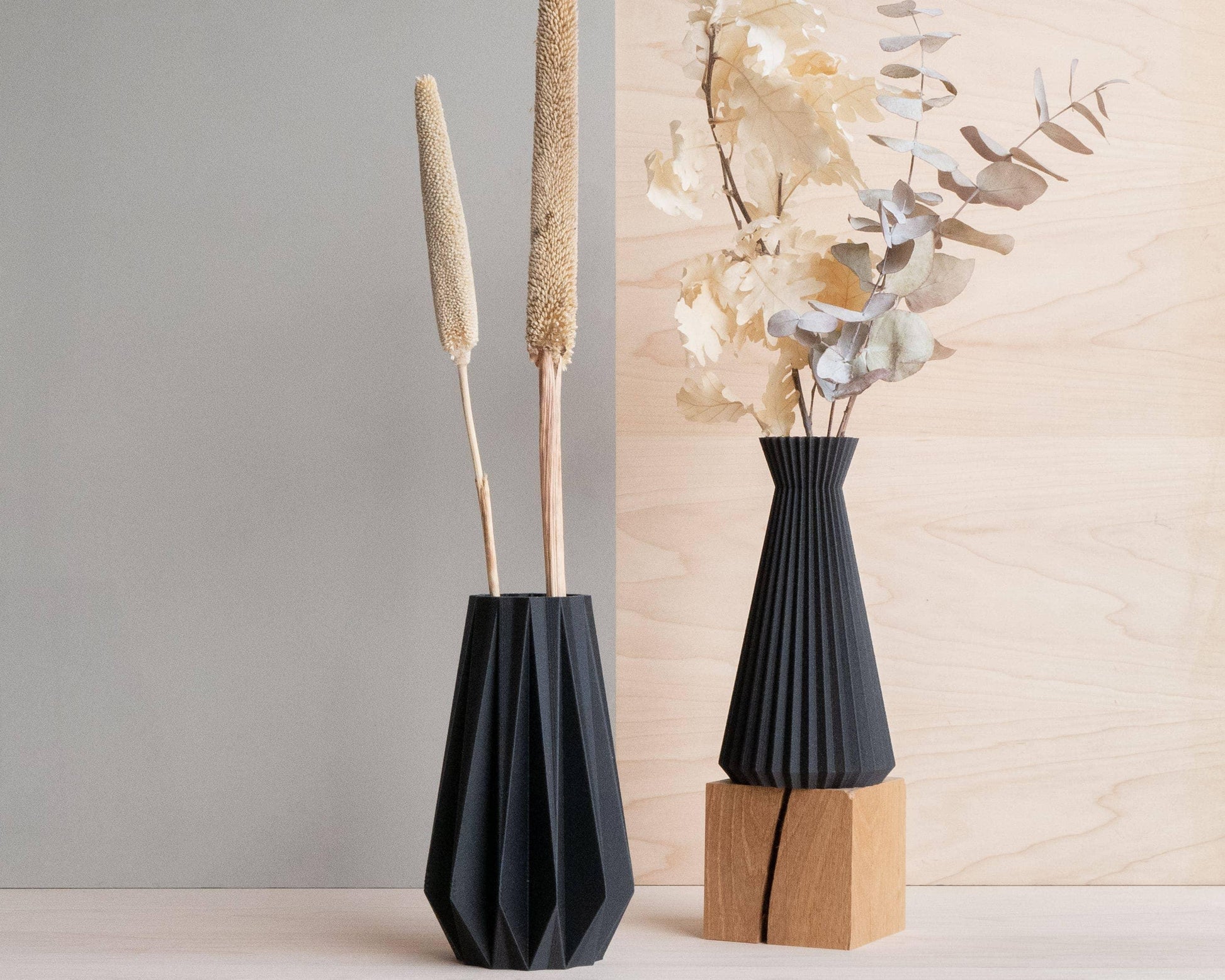 Vaso origami - Perfetto per fiori secchi: Naturale / 15 cm. - EMME DESIGN