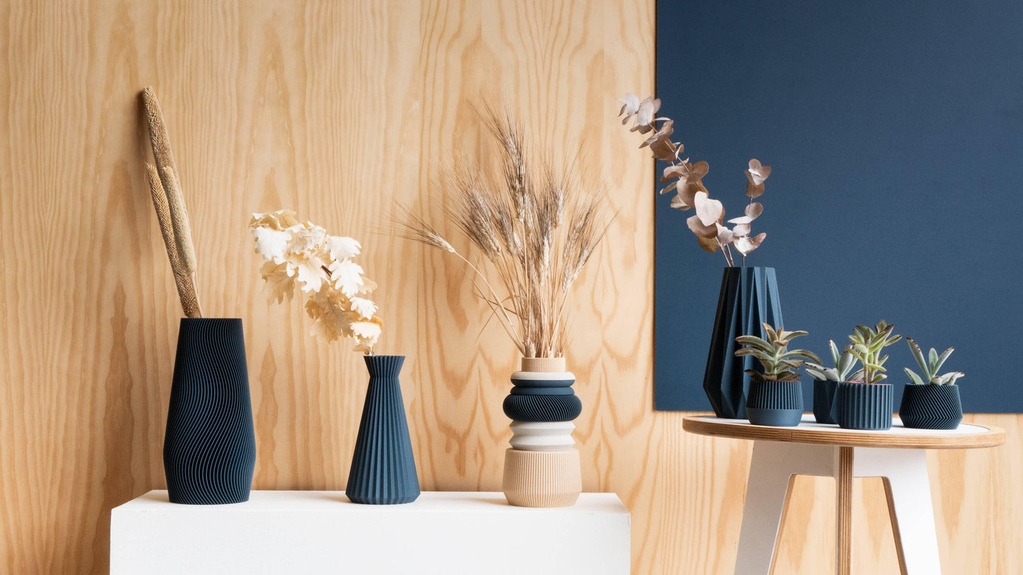 Vaso Origami, perfetto per fiori secchi o freschi! : Blu / 15 cm - EMME DESIGN